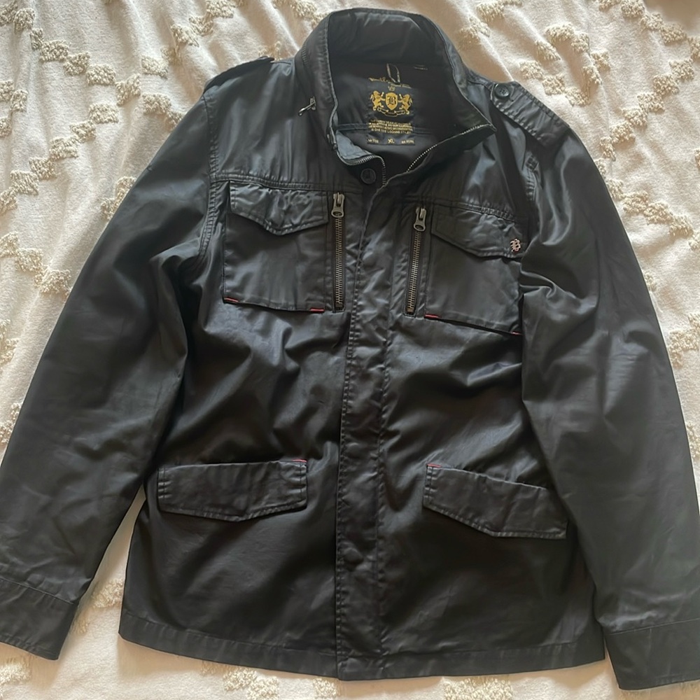 Buffalo Waxed Jacket Size XL Black